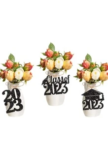 12pcs Graduation Party Decoration - Black - View 2