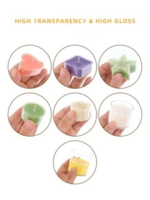 7pcs Clear Candle Mold