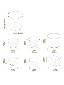 7pcs Clear Candle Mold