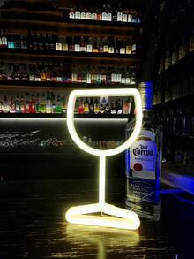 1 Nhựa Đèn Neon, Sáng Tạo Hình Chiếc Cốc LED Neon Ký Cho Gia Đình - Màu vàng - Xem 4