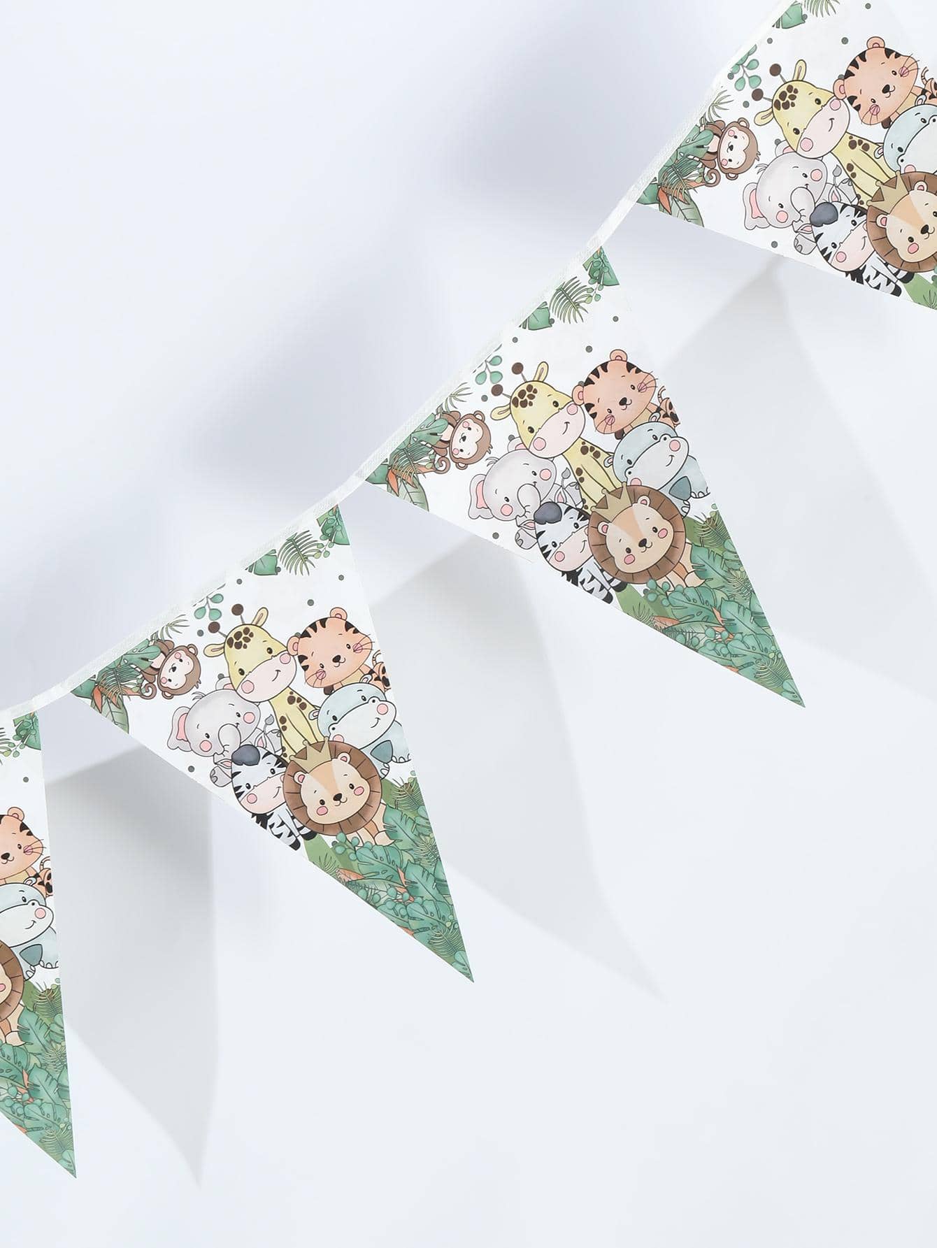 1 件纸拉旗，卡通图案横幅，适合派对、返校情人节 - 彩色 - 查看 1