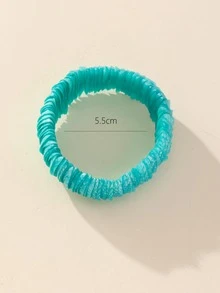 1入湖藍色貝殼手鍊,適合女性日常佩戴 - 淺藍色 - 查看 3