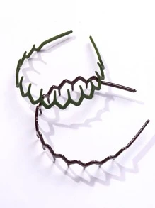 2 chiếc băng đô có răng lớn màu cà phê và màu xanh đậm - Nhiều màu - Xem 2