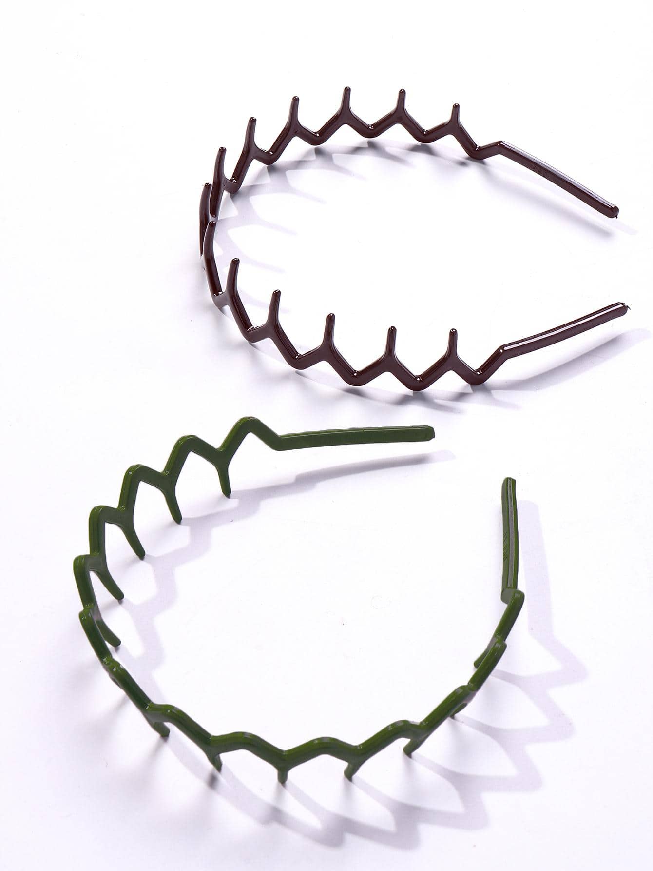 2 chiếc băng đô có răng lớn màu cà phê và màu xanh đậm - Nhiều màu - Xem 1