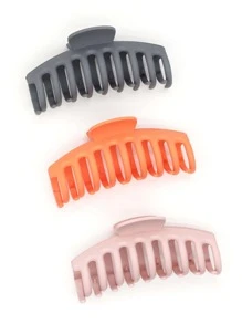 3 cái vuốt tóc hình móng vuốt thông thường cho nữ, cho cuộc sống hàng ngày - Nhiều màu - Xem 5