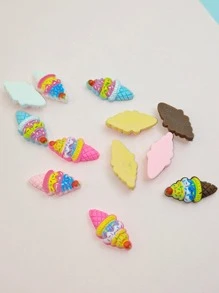 12 Cái Phụ Kiện Tóc Tự Làm Hình Kem Dễ Thương Cho Nữ Để Làm Kẹp Tóc - Nhiều màu - Xem 4