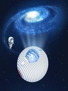 1 pieza Lámpara de proyección galaxia - Blanco - Ver 1