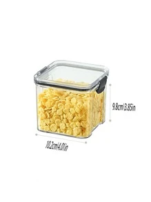 1pc 700ML Plastic Food Storage Box, Modern Clear Grain Storage Jar For Kitchen - Clear - View 6