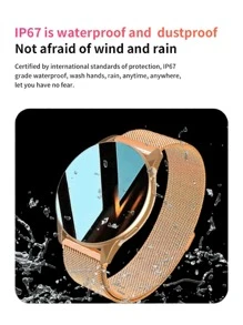 1 pieza Reloj inteligente con pulsómetro deportivo con correa de aleación de aluminio para hombres y mujeres con correa de silicona de 1 pieza, para el trabajo, gimnasio y correr - Plateado - Ver 6