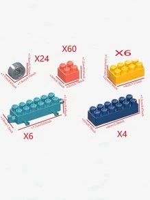 100pcs/set Plastic Building Block, Creative Car Design Puzzle For Gift - Multicolor - View 5