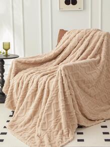 Bộ 1 Mền chần bông hình học, Chăn ngủ vải kaki dệt giữ nhiệt, Home - Màu Khaki - Xem 9