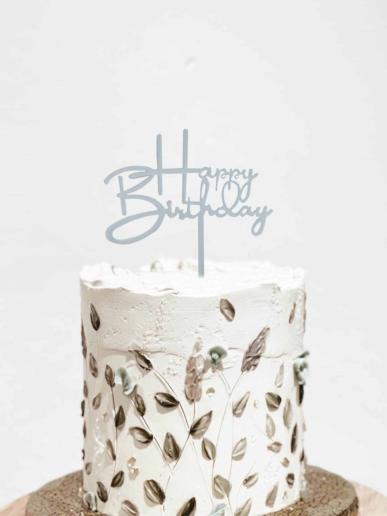 1入組字母設計蛋糕裝飾 - 銀色 - 查看 1