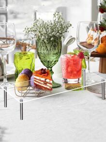 1pc PMMA Cupcake Stand, European Style Clear Candy Snack Cake Platter For Party Cake Stand Cake Decorations Cupcake Stand Cake Decor Cake Holder Wedding Decor Wedding Party Supplies Wedding Decorations Wedding Accessories Wedding Cake Stand - Clear - View 2