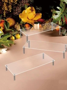 1pc PMMA Cupcake Stand, European Style Clear Candy Snack Cake Platter For Party Cake Stand Cake Decorations Cupcake Stand Cake Decor Cake Holder Wedding Decor Wedding Party Supplies Wedding Decorations Wedding Accessories Wedding Cake Stand - Clear - View 4