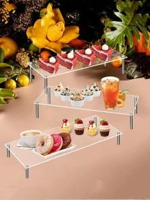 1pc PMMA Cupcake Stand, European Style Clear Candy Snack Cake Platter For Party Cake Stand Cake Decorations Cupcake Stand Cake Decor Cake Holder Wedding Decor Wedding Party Supplies Wedding Decorations Wedding Accessories Wedding Cake Stand - Clear - View 1