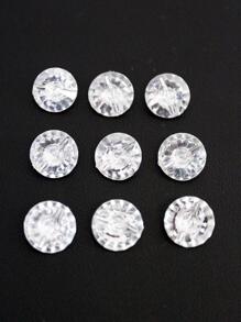 20入組/套PMMA鈕扣簡單清晰手工縫紉和縫紉工藝用品 - 無色 - 查看 2