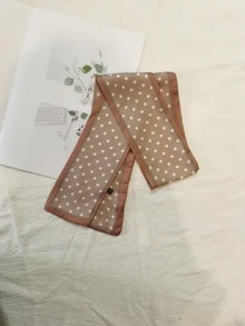 Polka Dot Skinny Scarf - Multicolor - View 3