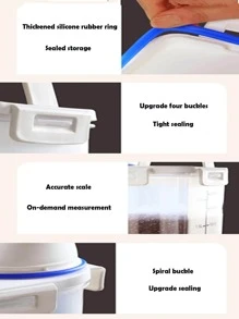 1入組食品儲物容器白色PP防潮儲糧瓶家用