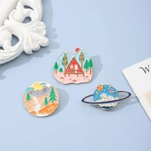 3 Cái/bộ Sáng Tạo Ngôi Sao Rừng Biển Thiết Kế Hợp Kim Thổ Cẩm Dành Cho Nam Nữ Cho Quần Áo Túi Trang Trí - Nhiều màu - Xem 4
