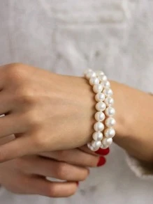 1 盒彩色穿线珍珠串珠，4/6/8/10 毫米珠宝制作套件珍珠串珠适用于手链项链珠宝制作工艺装饰 - 彩色 - 查看 3