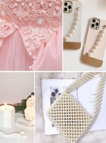 1 盒彩色穿线珍珠串珠，4/6/8/10 毫米珠宝制作套件珍珠串珠适用于手链项链珠宝制作工艺装饰 - 彩色 - 查看 7