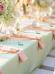 1 Máy Tính Acrylic Trong Suốt Cưới Dự Tiệc Ghế Tấm Hình Chữ Nhật Tấm Ghế Cho Nhà Hàng Kỹ Thuật Số Bàn Biển Số - Trong sáng - Xem 1