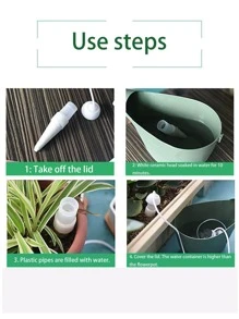 1pc Mini Automatic Watering Head, Plastic Clay Drip Water Device For Garden - White - View 6