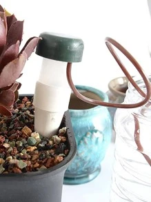 1pc Mini Automatic Watering Head, Plastic Clay Drip Water Device For Garden - White - View 8