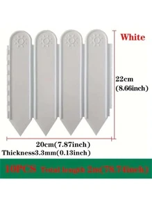 10 Cái/bộ PP Hàng Rào Trang Trí Sân Vườn Sáng Tạo Hoa Văn Mặt Trời Màu Xám Ngoài Trời Hàng Rào Sân Vườn Cho Rau Sân Bãi Cỏ - trắng - Xem 5