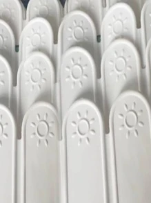 10 Cái/bộ PP Hàng Rào Trang Trí Sân Vườn Sáng Tạo Hoa Văn Mặt Trời Màu Xám Ngoài Trời Hàng Rào Sân Vườn Cho Rau Sân Bãi Cỏ - trắng - Xem 6