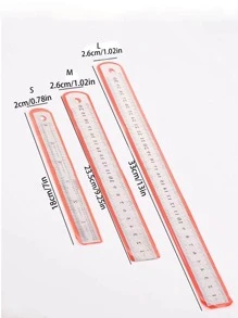 1 scale stainless steel ruler student stationery ruler drawing multi-functional steel ruler
