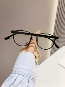 Women's Fashionable Design Glasses - Black - View 3