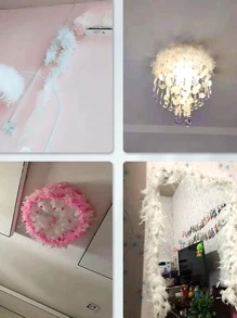 多色土耳其羽毛披肩裝飾 Diy 配件,適用於婚禮、派對和裝飾 - 淺藍色 - 查看 7