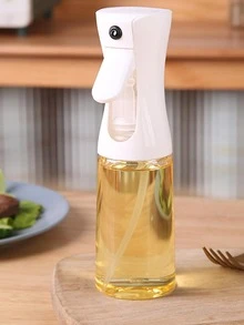 1pc ABS Oil Sprayer, Nordic Transparent Pressurized Oil Spray Bottle For Kitchen - White - View 4