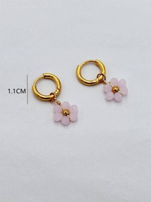Boucles d'oreilles pendantes à fleurs pour la Saint-Valentin