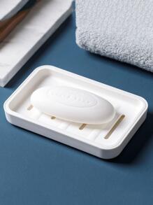 1 pièce Porte-savon en plastique, porte-savon blanc minimaliste à double couche pour la décoration de la salle de bain de la maison, la décoration d'automne, la rentrée scolaire