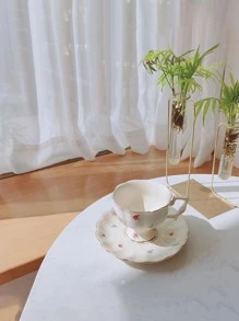 chenguang 1 件陶瓷杯或 1 件杯墊或 1 件茶壺，歐式草莓圖案家居杯 - 彩色 - 查看 4