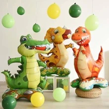1pc Dinosaur Shaped Balloon, Decorative Balloon For Party,Christmas - Yellow - View 4