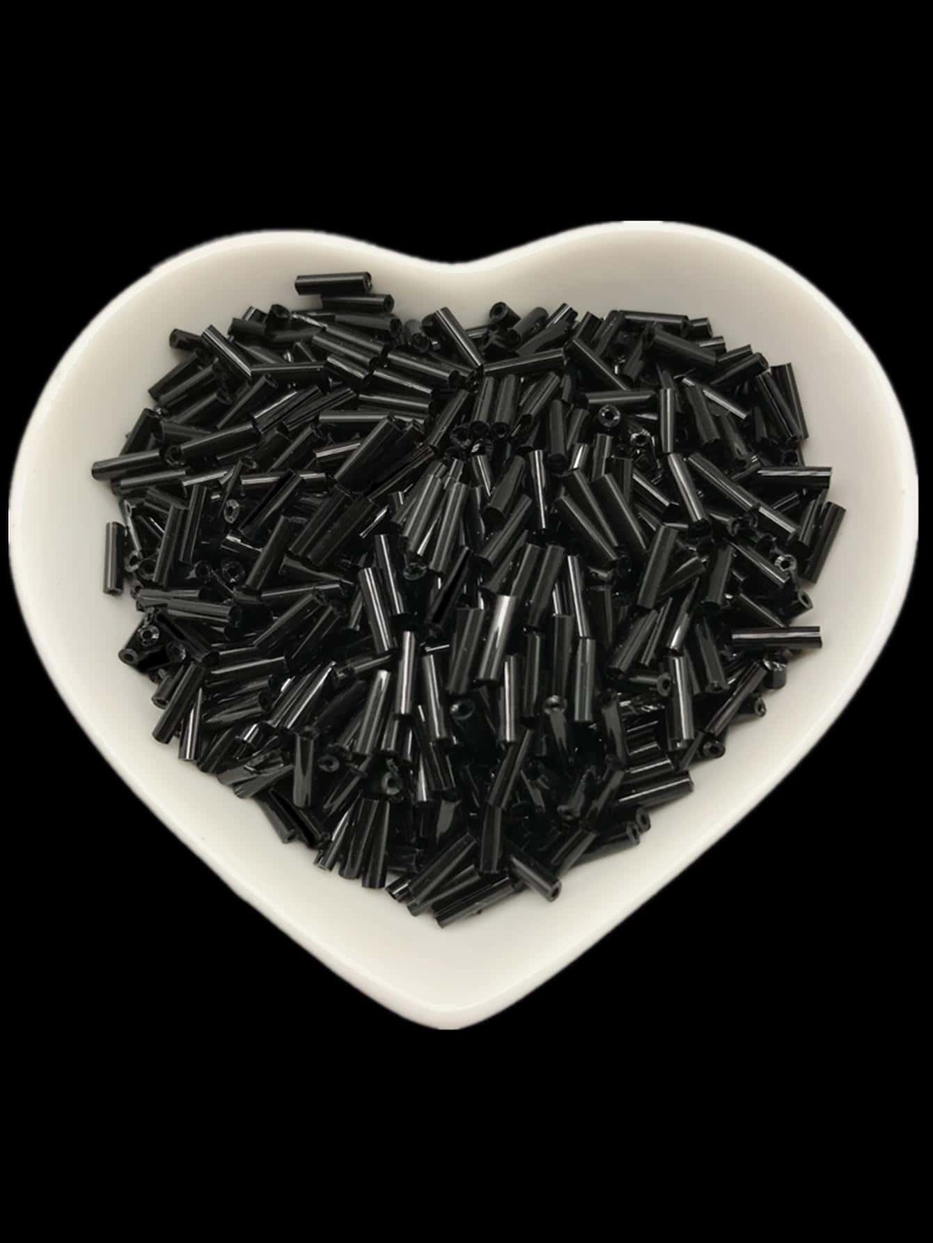 Mărgele geometrice din sticlă DIY pentru femei pentru realizarea de bijuterii DIY - Negru - Vizualizare 1