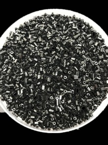 Mărgele geometrice din sticlă DIY pentru femei pentru realizarea de bijuterii DIY - Negru - Vizualizare 2