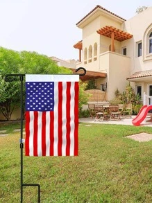 LAI FION 件裝花園旗幟立桿，帶旗塞和夾子，防水粉末塗層油漆，適合房屋旗幟、裝飾旗幟、庭院旗幟、季節性旗幟