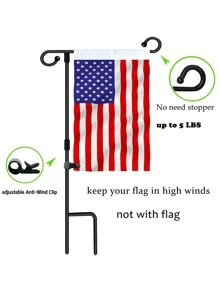 LAI FION 件裝花園旗幟立桿，帶旗塞和夾子，防水粉末塗層油漆，適合房屋旗幟、裝飾旗幟、庭院旗幟、季節性旗幟