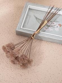 12/24 Stück künstliche Pflanze, Löwenzahn künstliche Blumen, künstliche Plastik Igelkugel Blume weiß braun, Fake Pflanze Heim Wohnzimmer Esszimmer Tischdekoration Weihnachtsartikel