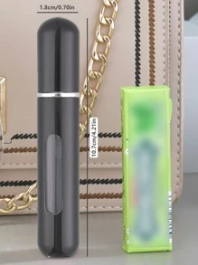 旅行香水分配瓶，节省空间的空香水分配器，可再填充香水喷雾瓶，空化妆品容器情人节礼物女性礼物女孩礼物女友礼物 - 黑色 - 查看 2