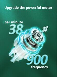 1pc PP Electric Toothbrush With 5pcs Toothbrush Head, Simple Green Soft Waterproof Automatic Toothbrush For Bathroom - Green - View 8