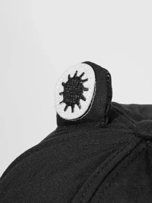 1入組男士卡通青蛙設計可愛漁夫帽 - 黑色 - 查看 3