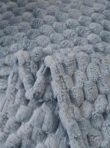 1pc Plain Blanket, Simple Flannelette Warm Blanket For Home - Baby Blue - View 4