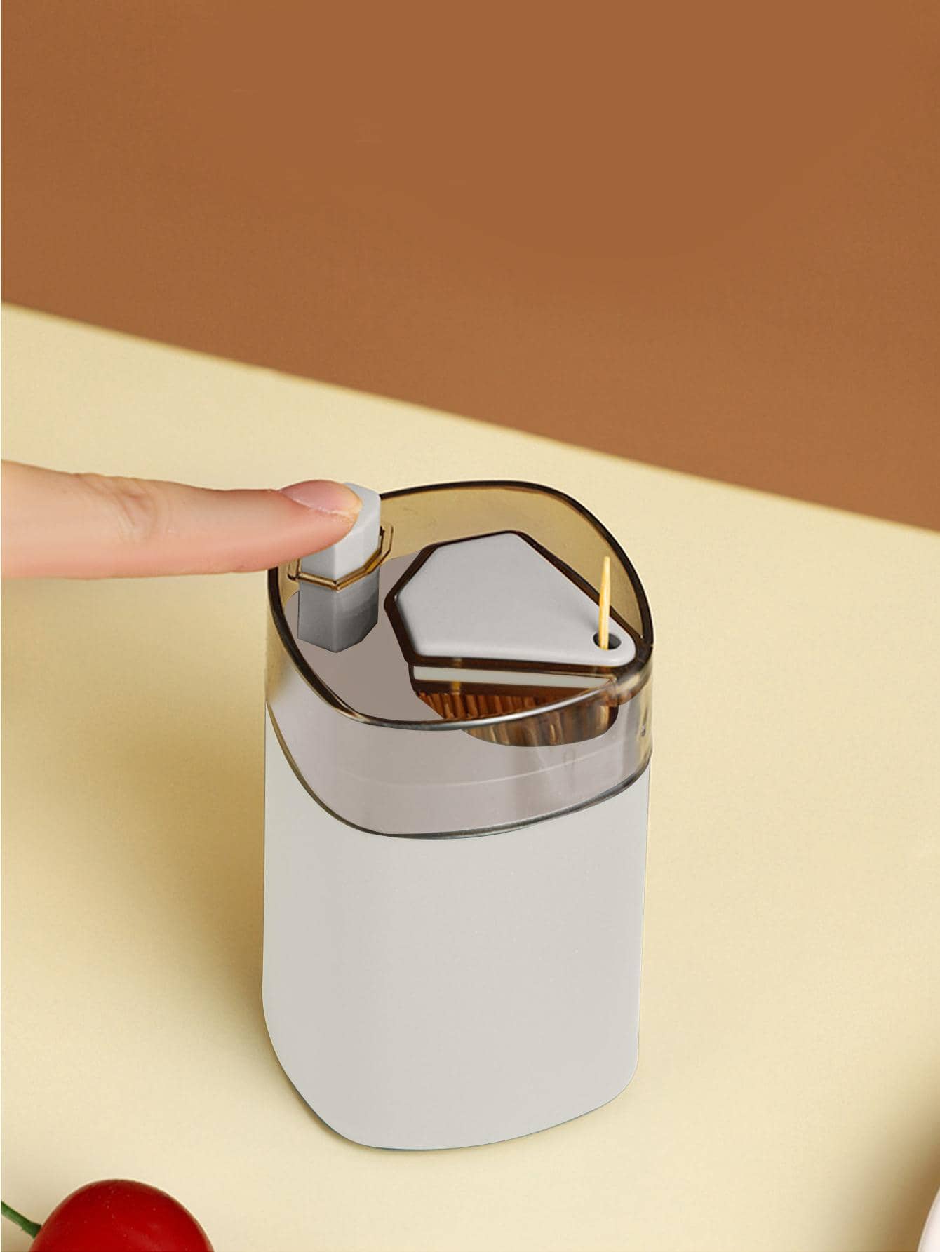 1pc/2pcs/Set Pop-Up Toothpick Dispenser, Random Color - Grey - View 1