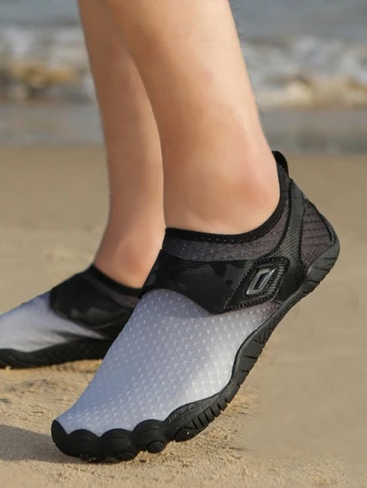 Women Breathable Non Slip Slip-on Water Shoes, Sporty Outdoor Mesh Creek Shoes