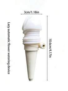 1pc Mini Automatic Watering Head, Plastic Clay Drip Water Device For Garden - White - View 9